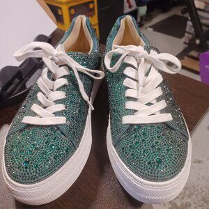Gently Worn - BETSEY JOHNSON Sidny EMERALD Sneakers Size 9